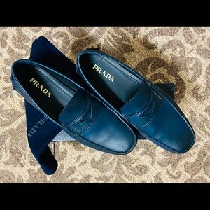 Authentic Prada Navy Blue Driver Shoe